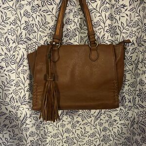 Elegant Brown Leather Handbag